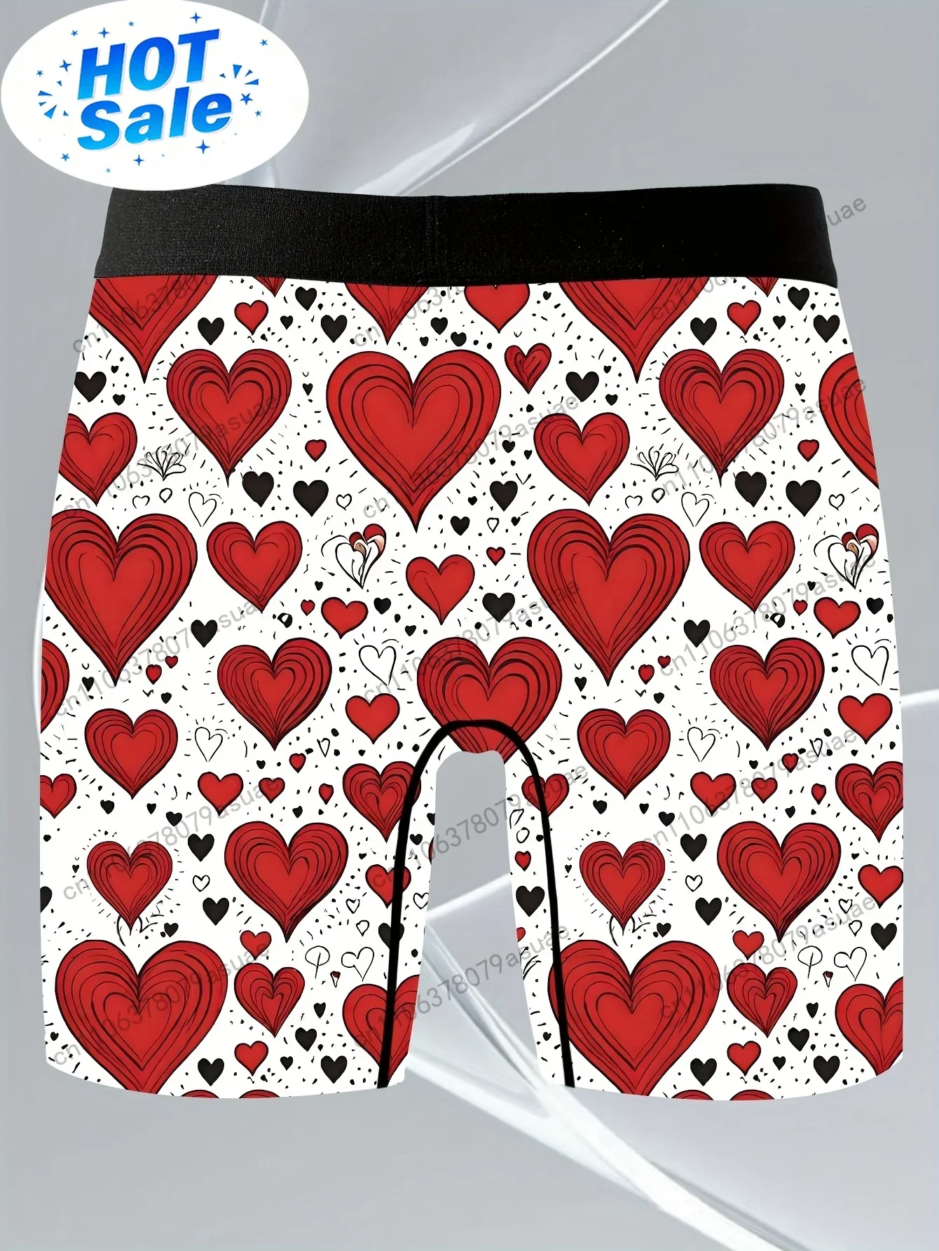 1pc Men'S Heart Print Boxer Br - огляд і ціна Quick Dry Underwear